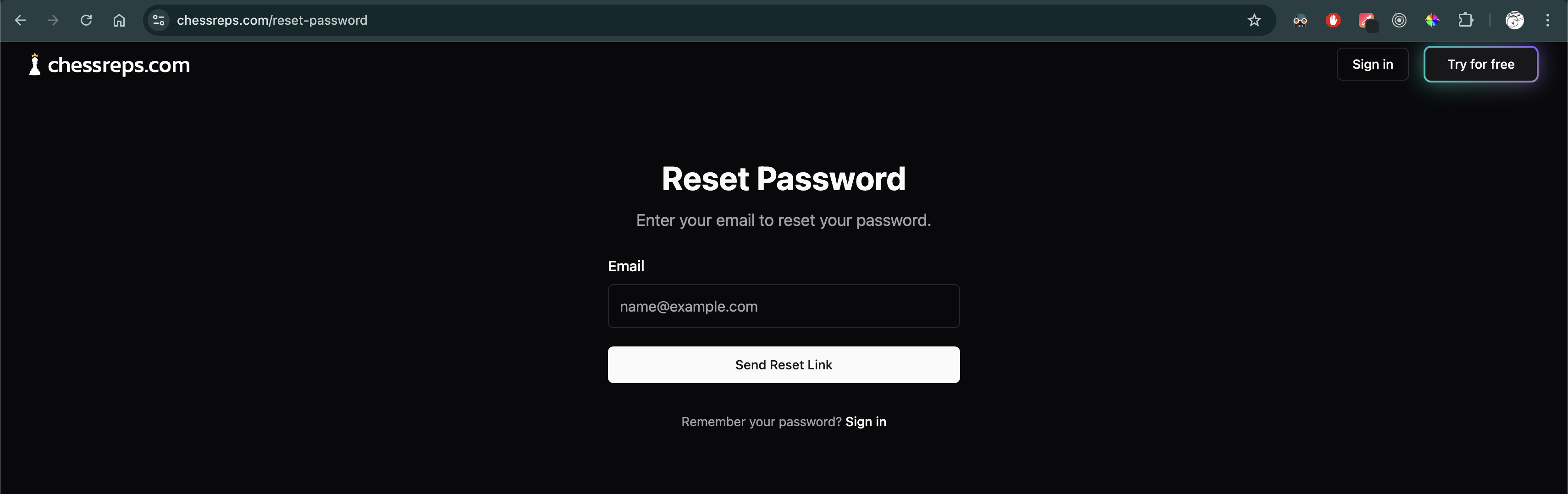 Password Reset Feature