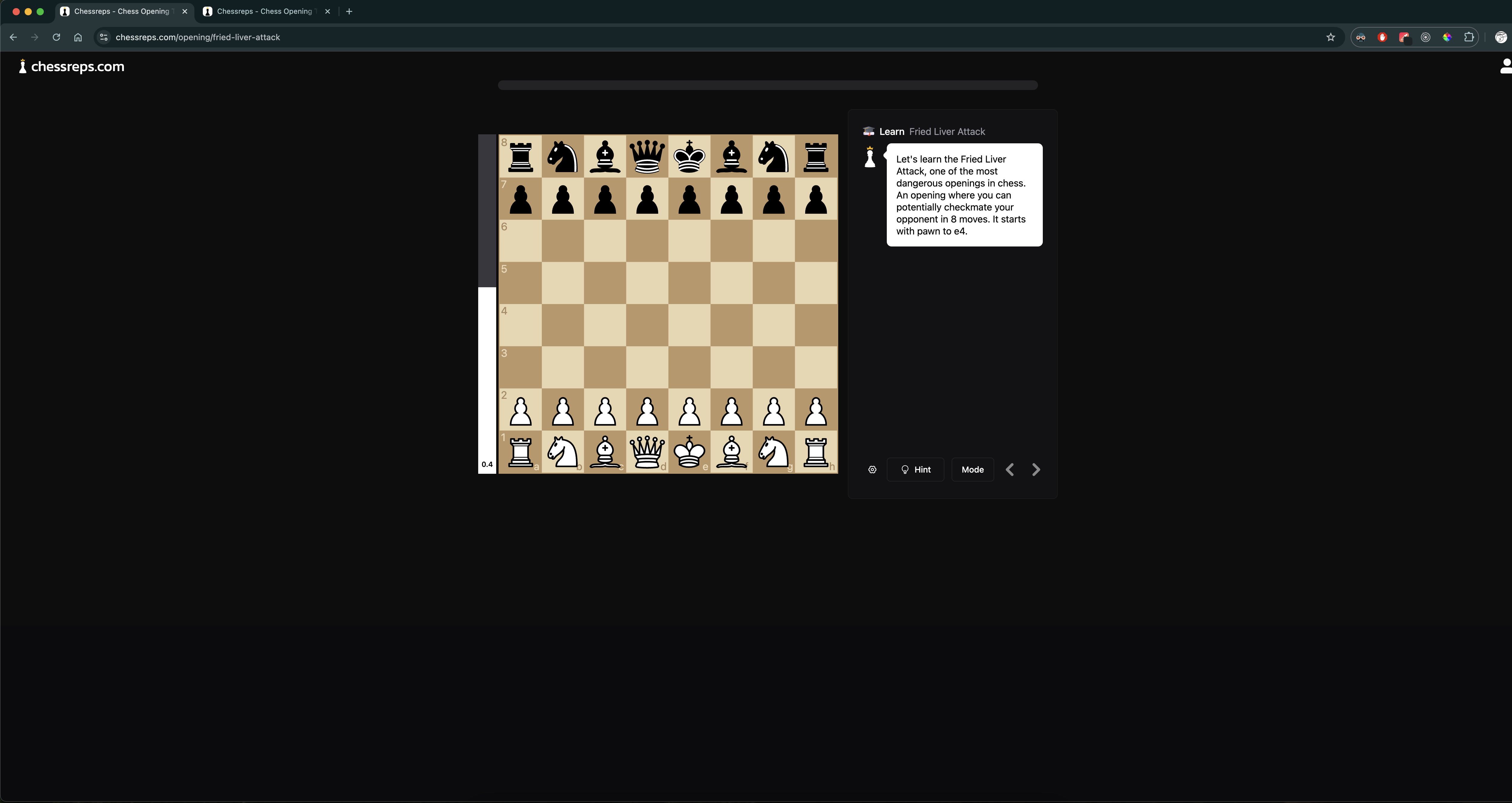 Before fullscreen chessboard
