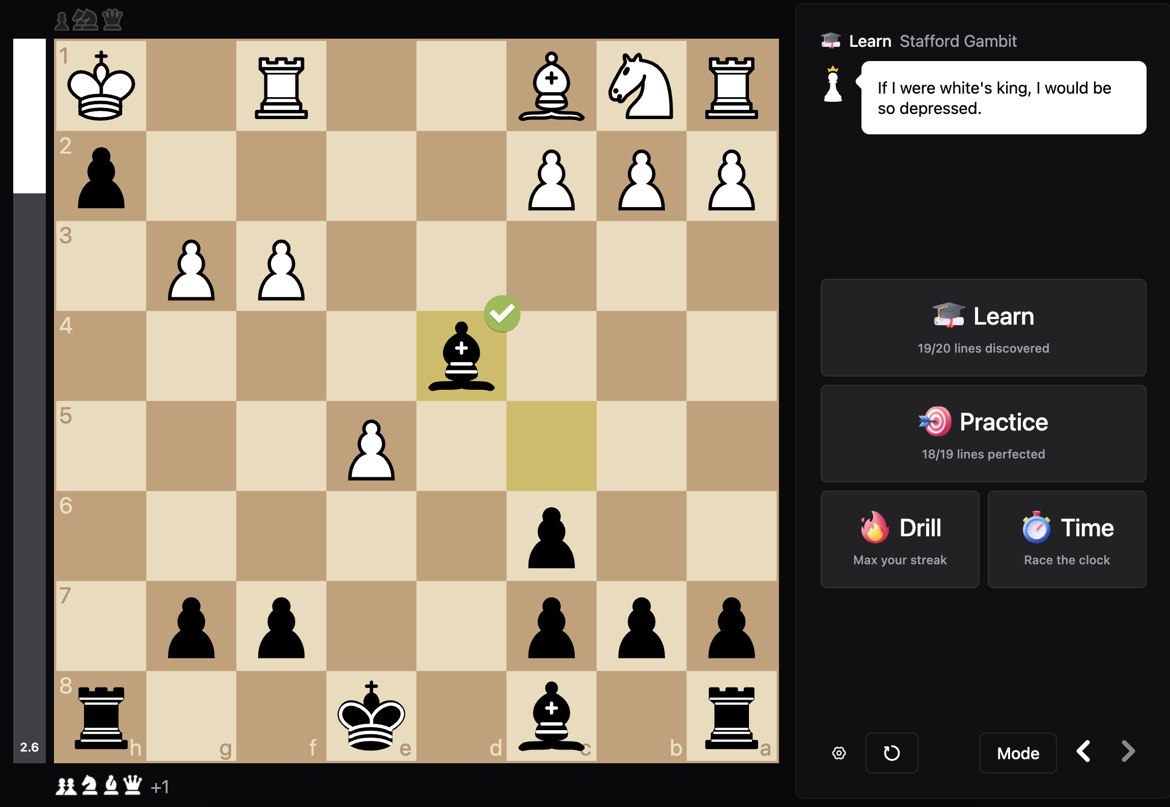 Stafford Gambit Position